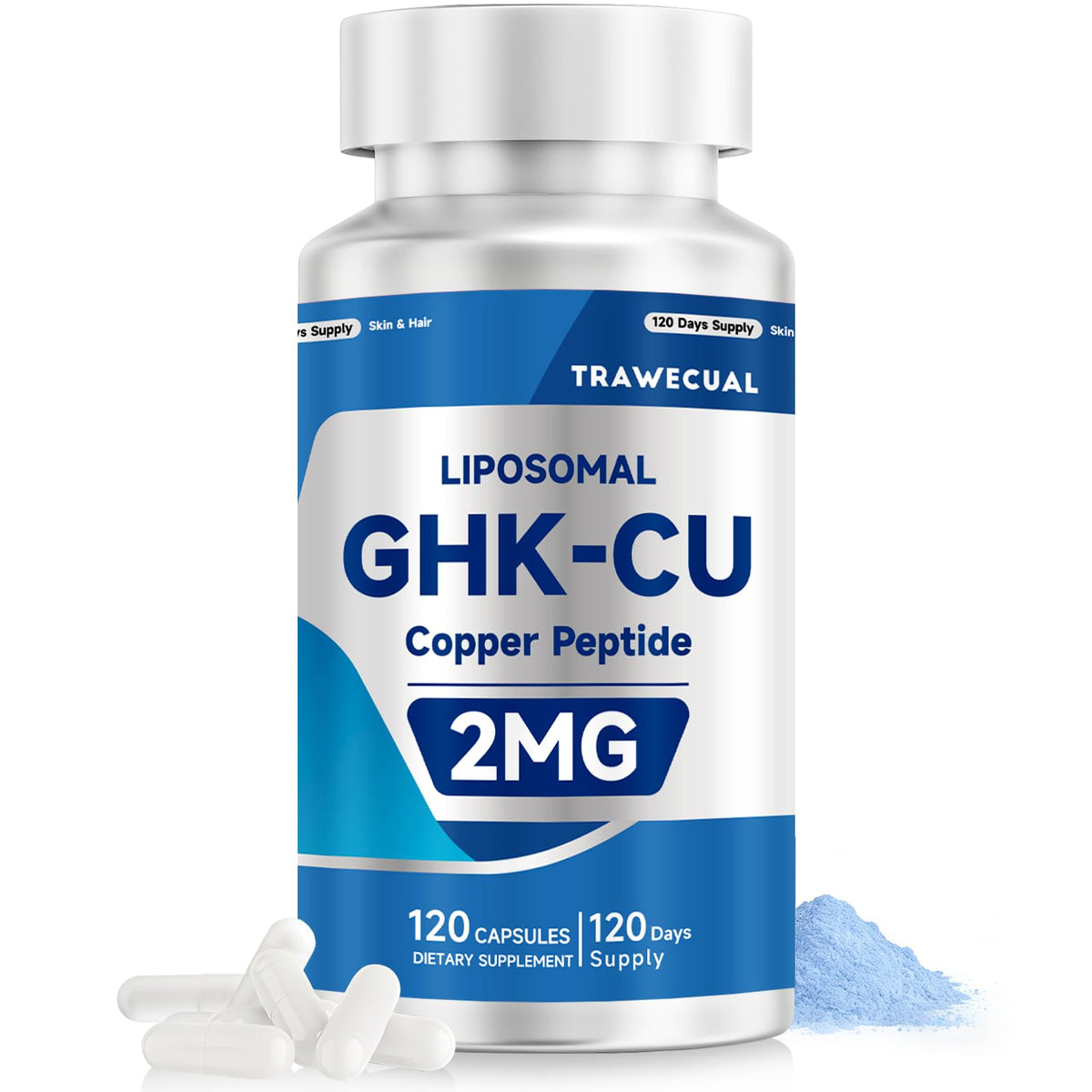 Trawecual GHK-Cu Capsules bottle front view