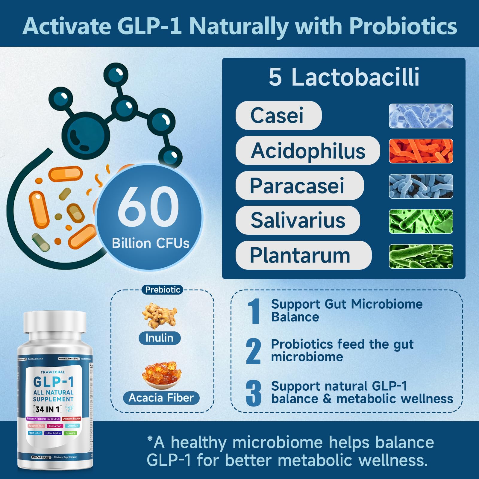 Trawecual GLP-1 Support Supplement ingredients list
