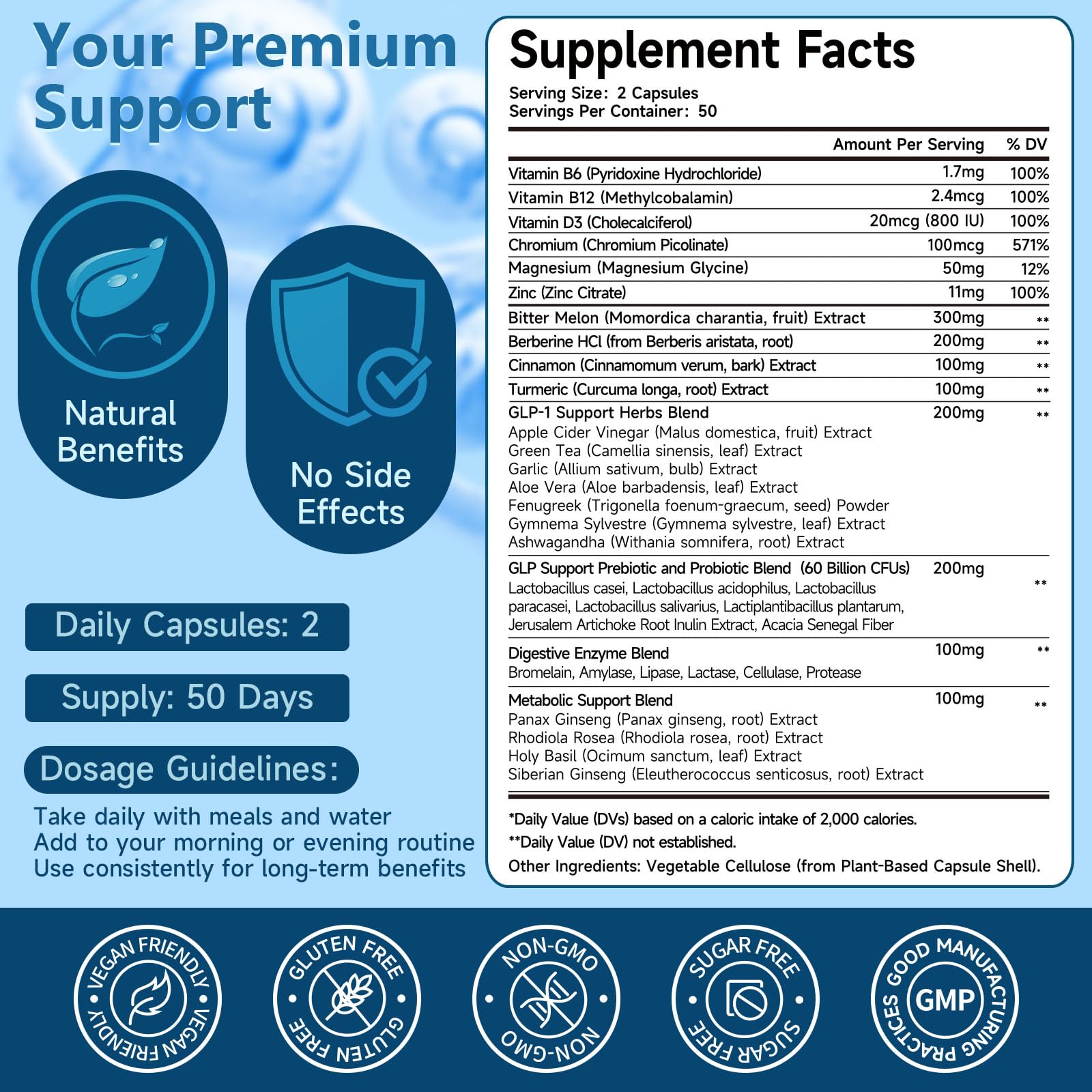 Trawecual GLP-1 Support Supplement with a measuring spoon