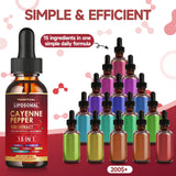 Trawecual Liposomal Cayenne 15-in-1 formula illustration