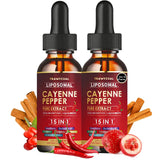 Trawecual Liposomal Cayenne 15-in-1 Herbal Supplement bottle front view