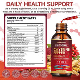 Trawecual Liposomal Cayenne 15-in-1 Herbal Supplement ingredients list