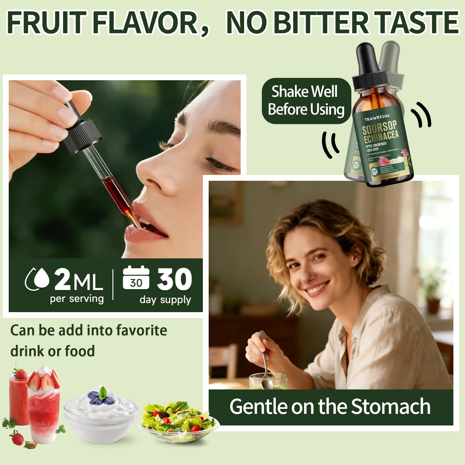Trawecual Soursop Echinacea Drops ingredients list
