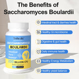 Trehealtt Saccharomyces Boulardii Probiotic 200 Billion CFUs bottle back view