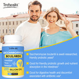 Trehealtt Saccharomyces Boulardii Probiotic 200 Billion CFUs capsules with measuring spoon