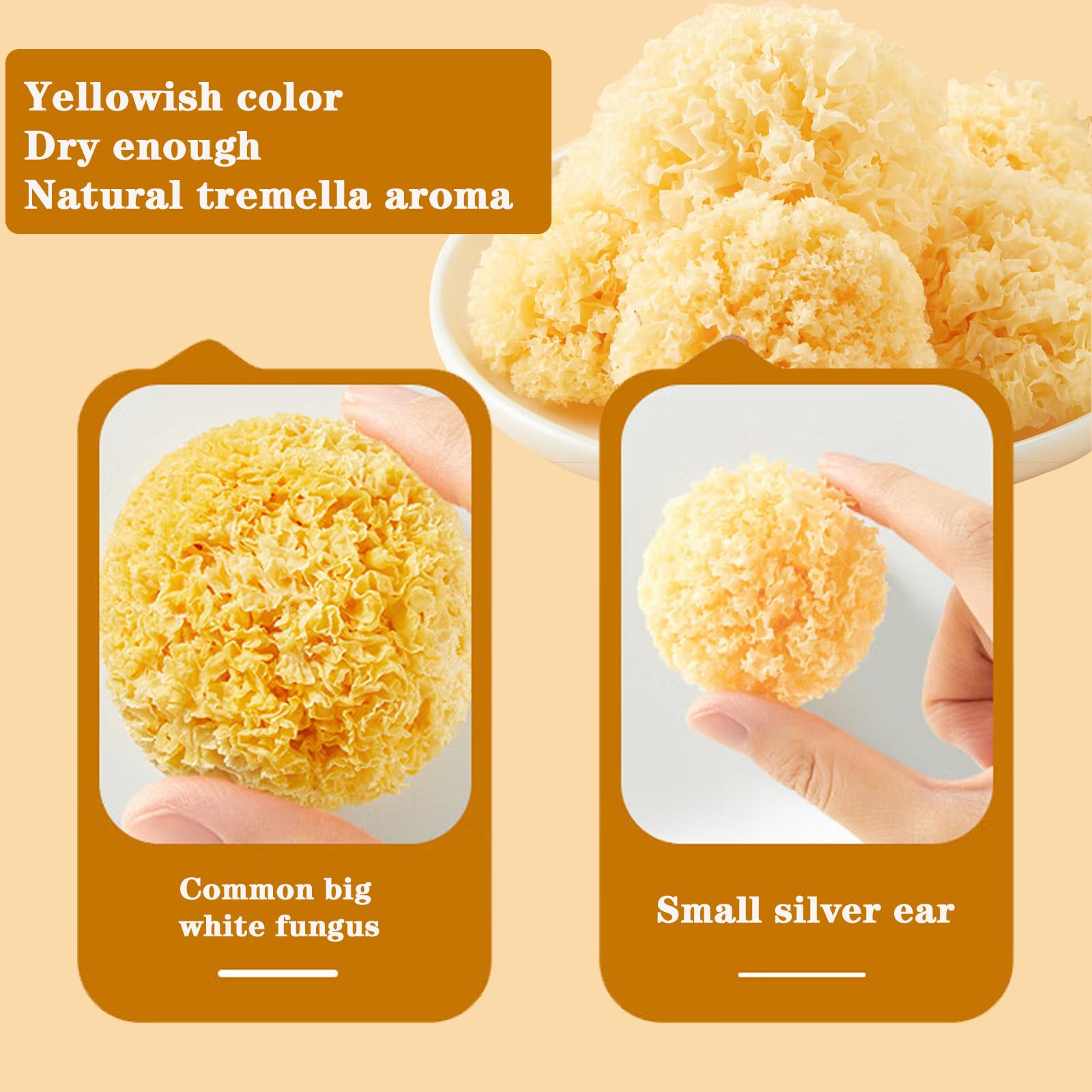 晟茗汐 Tremella Fuciformis cooking instructions on packaging