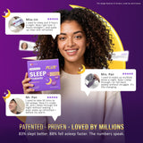 TrendyFood SleepPLUS Probiotic Supplement lifestyle scene with product on bedside table