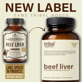 Tribal Harvest Grass Fed Beef Liver Capsules close-up