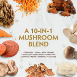TRIBE ORGANICS 10-IN-1 Organic Mushroom Blend Capsules with mushrooms