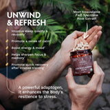 TRIBE ORGANICS Ashwagandha Capsules on wooden surface
