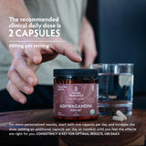 TRIBE ORGANICS Ashwagandha Capsules with natural background
