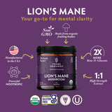 TRIBE ORGANICS Lion's Mane Mushroom Extract packaging side view