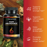 TRIO NUTRITION Hair Abundance Biotin Supplement capsule close-up