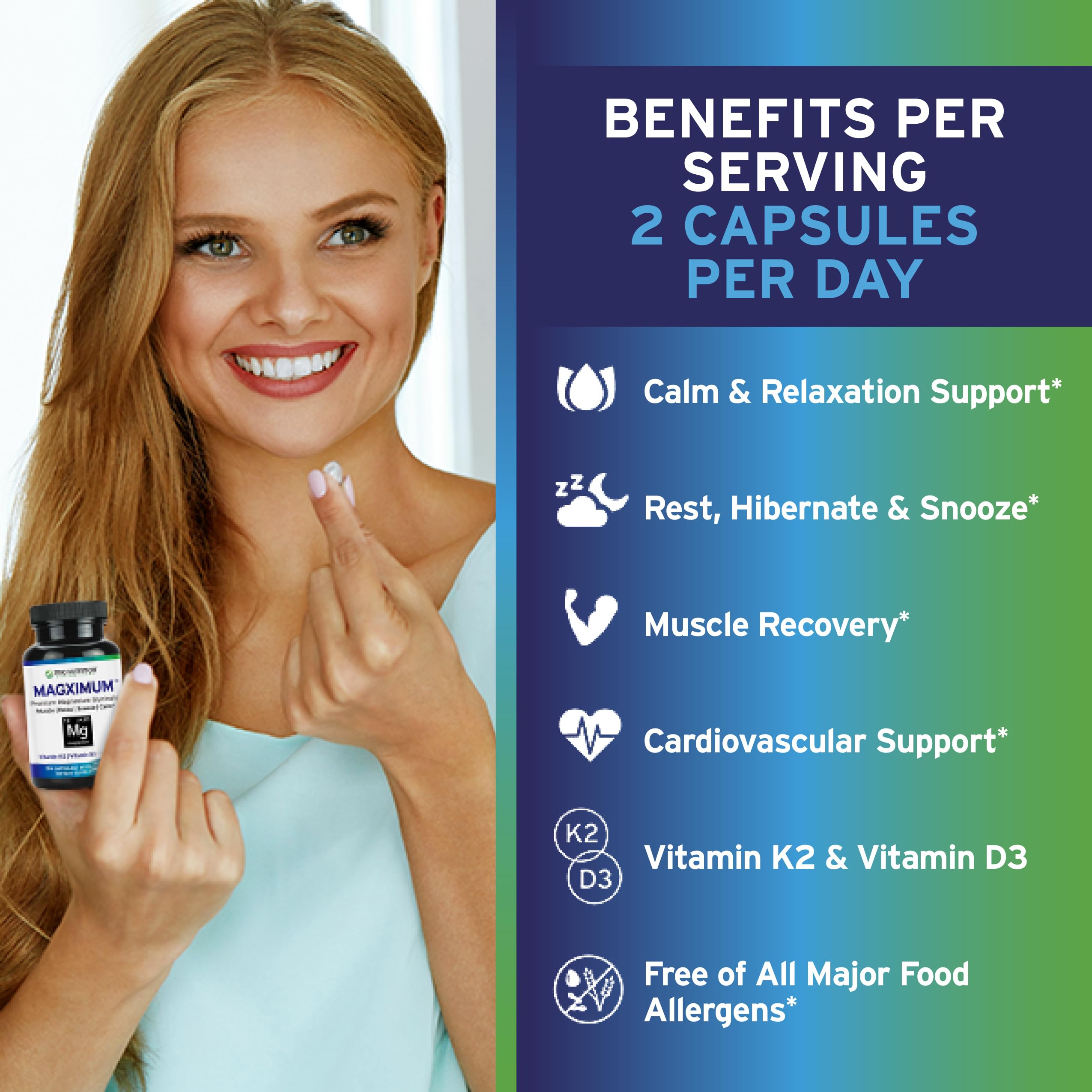 TRIO NUTRITION Magximum Capsules back view with ingredient list