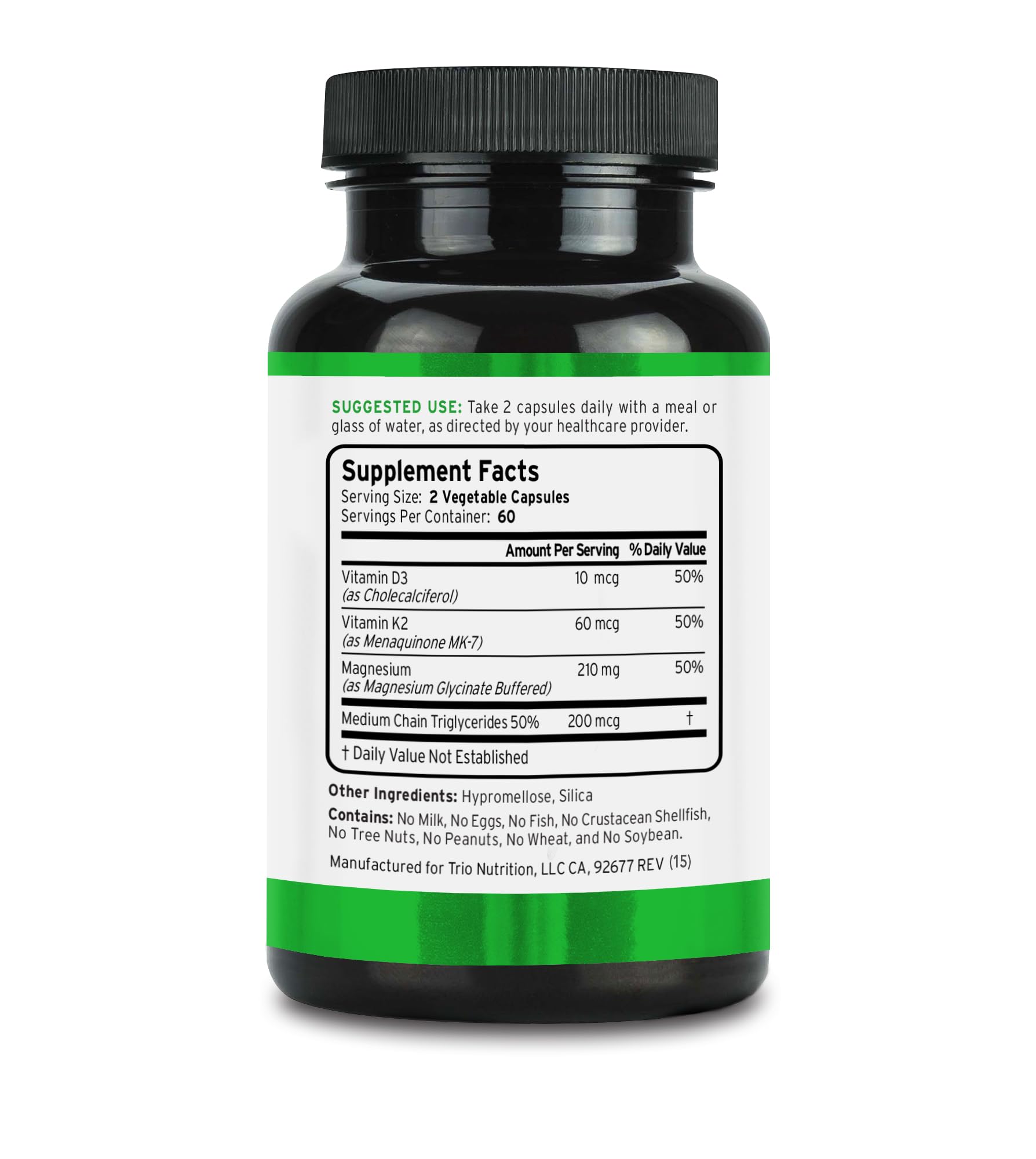TRIO NUTRITION Magximum Capsules on a wooden table
