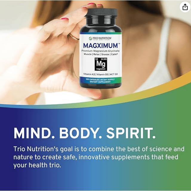 TRIO NUTRITION Magximum Capsules with a measuring spoon for dosage