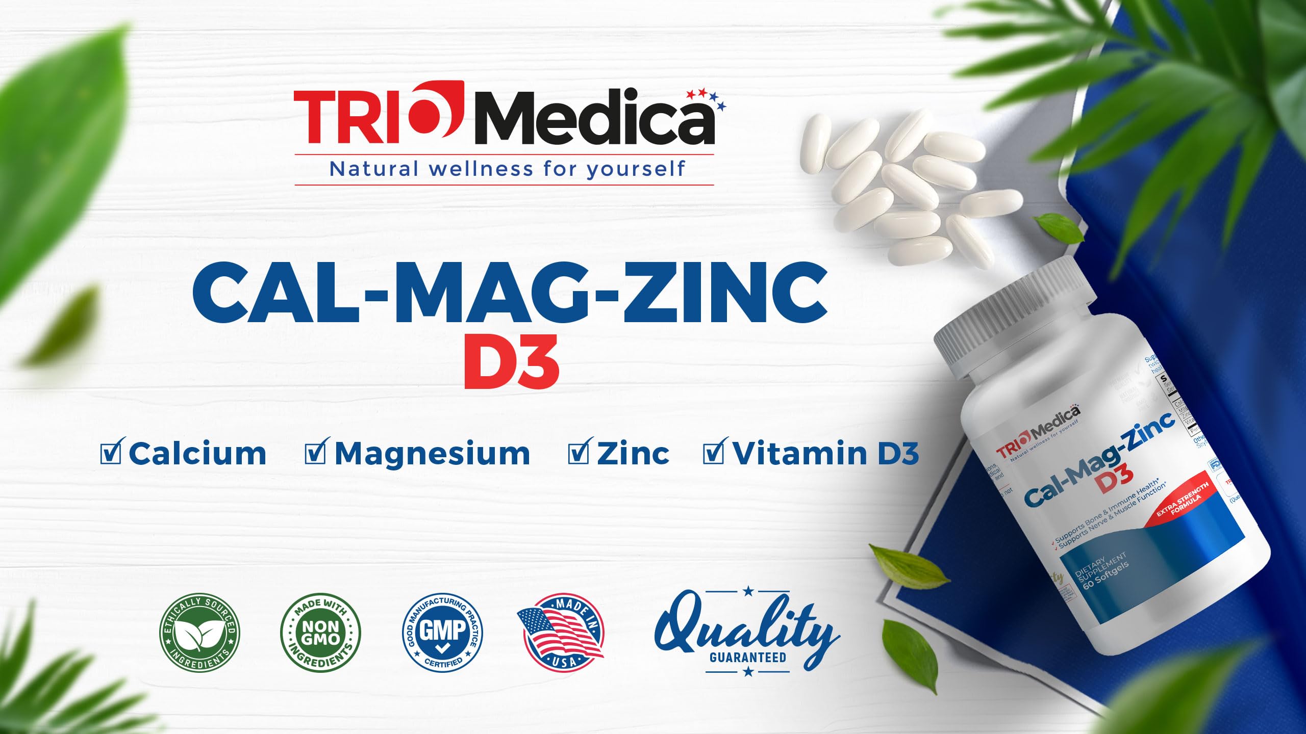 TRIOMEDICA Calcium Supplement 118g side view