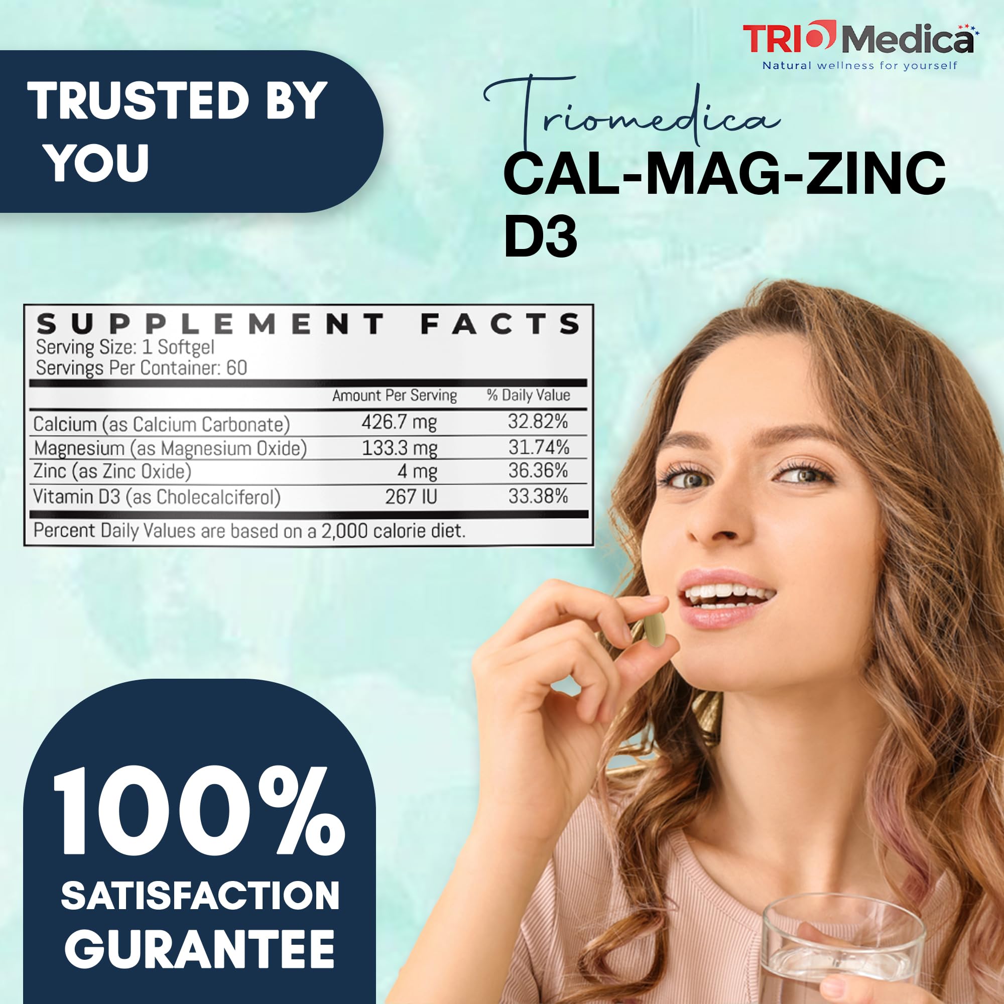 TRIOMEDICA Calcium Supplement label details