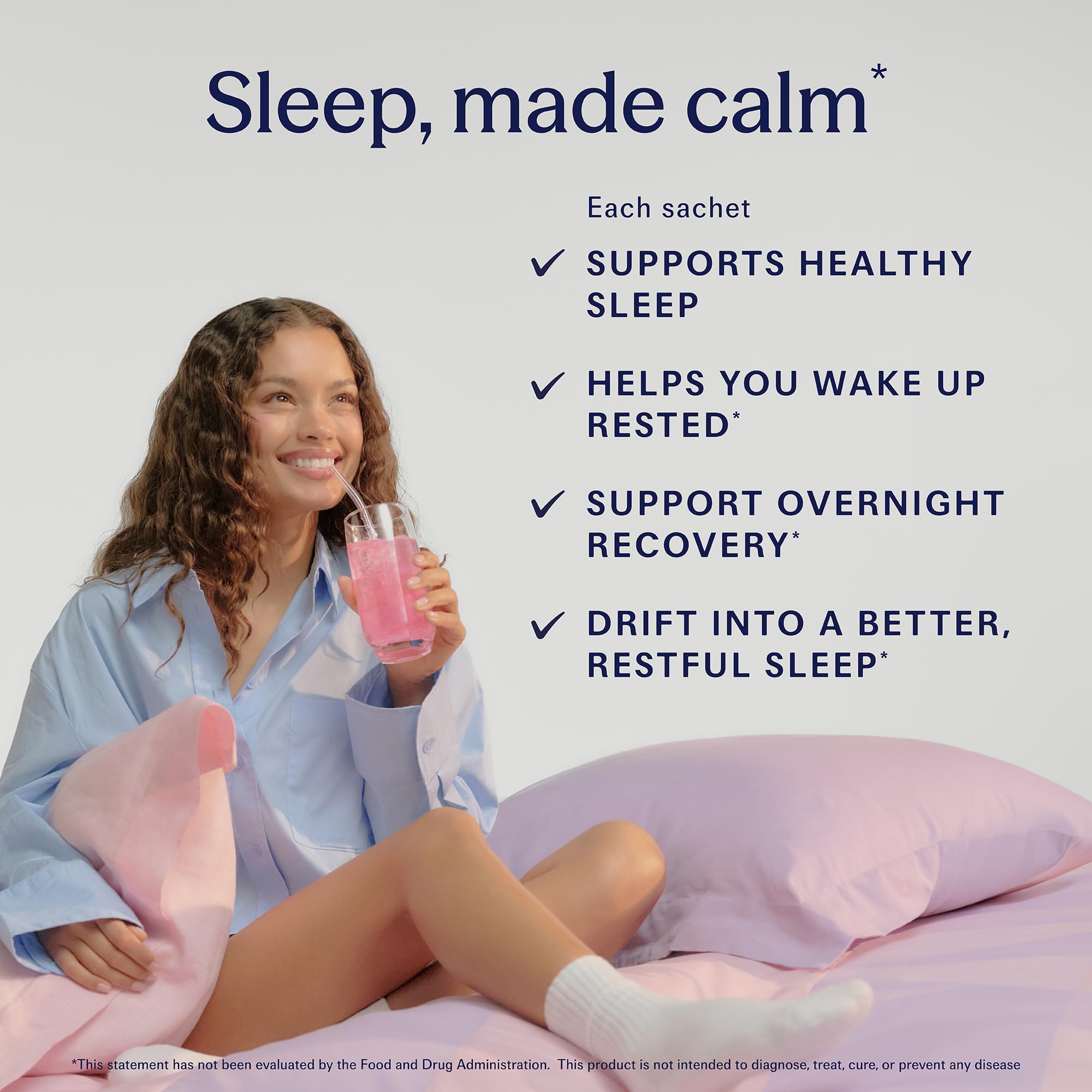 TRIP Dream Powder Sleep Drink sachet opened with powder