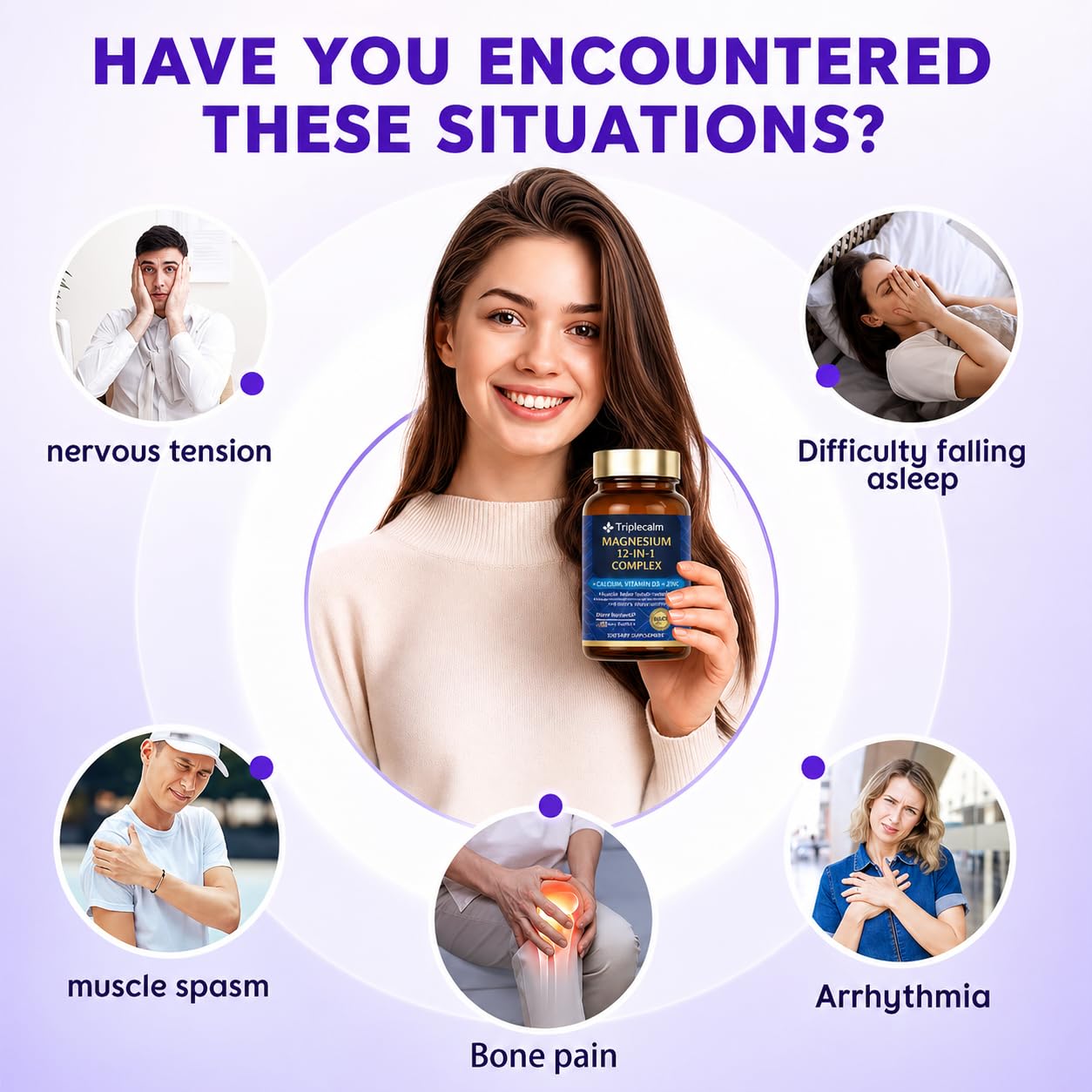 Triplecalm Magnesium Complex 12 in 1 capsule close-up