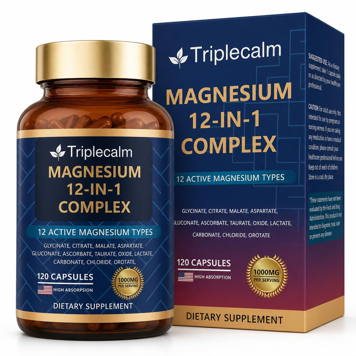 Triplecalm Magnesium Complex 12 in 1 front view