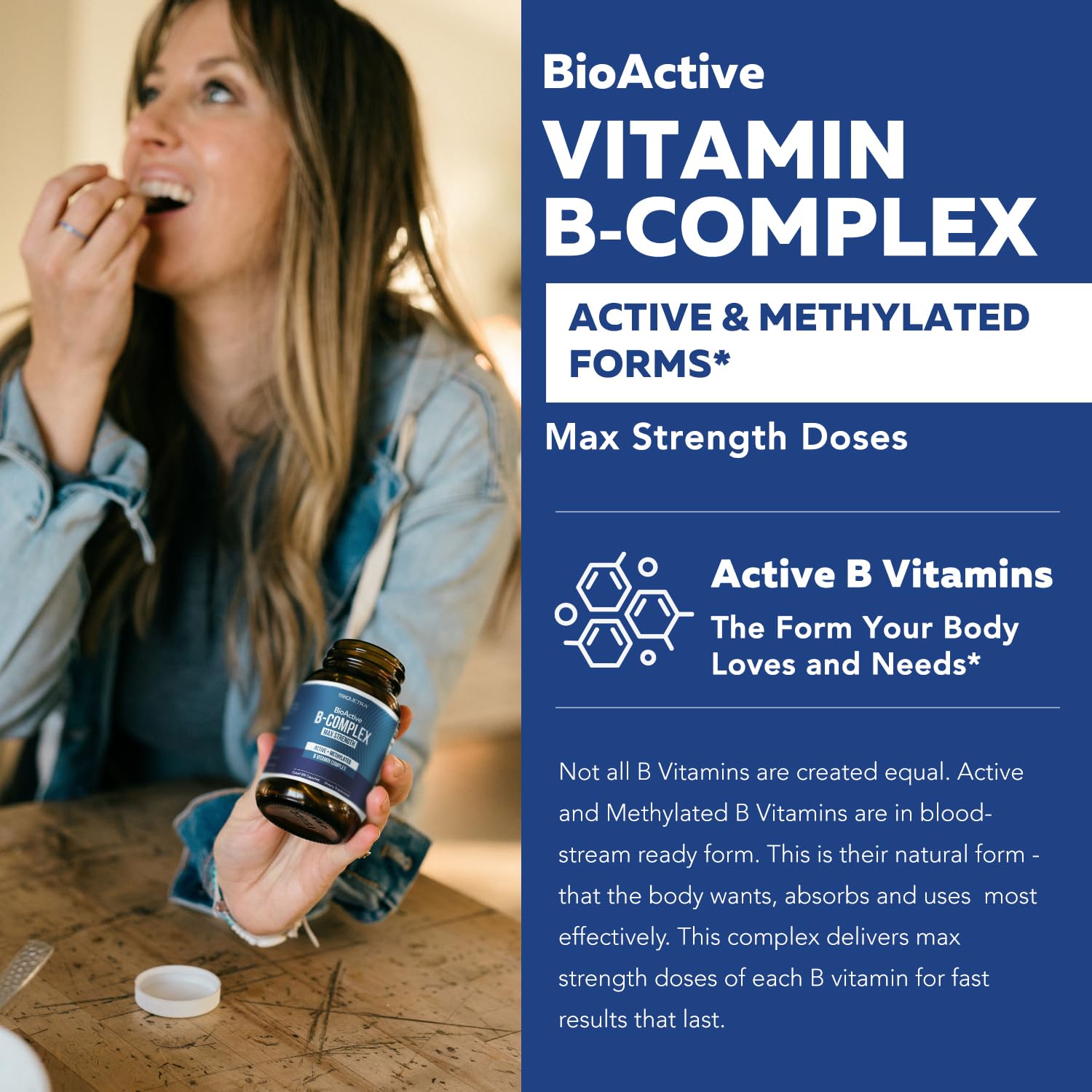 Triquetra Health B-Complex Vitamins 181g side view