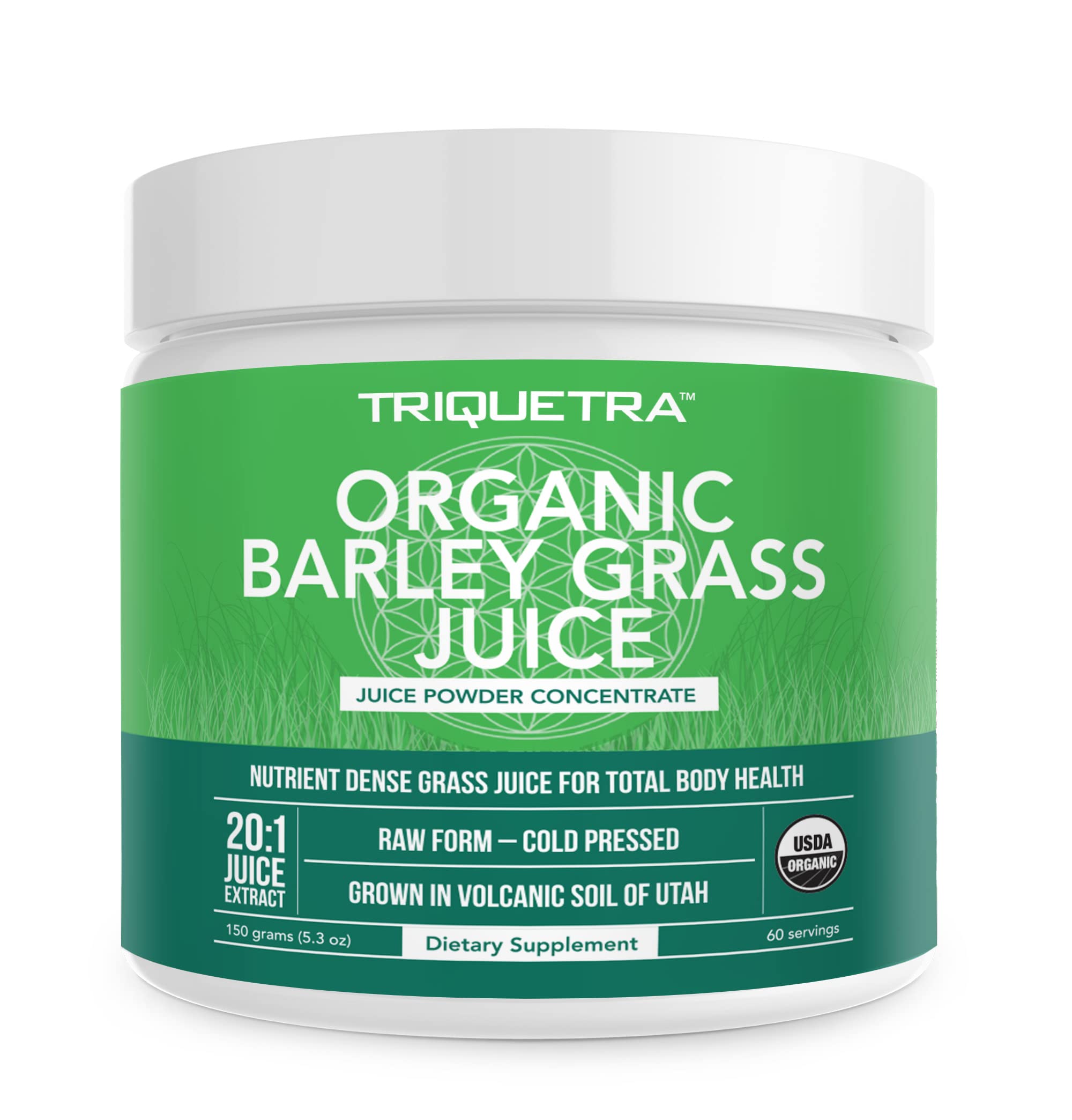 Triquetra Health Barley Grass Juice Powder 150g front view