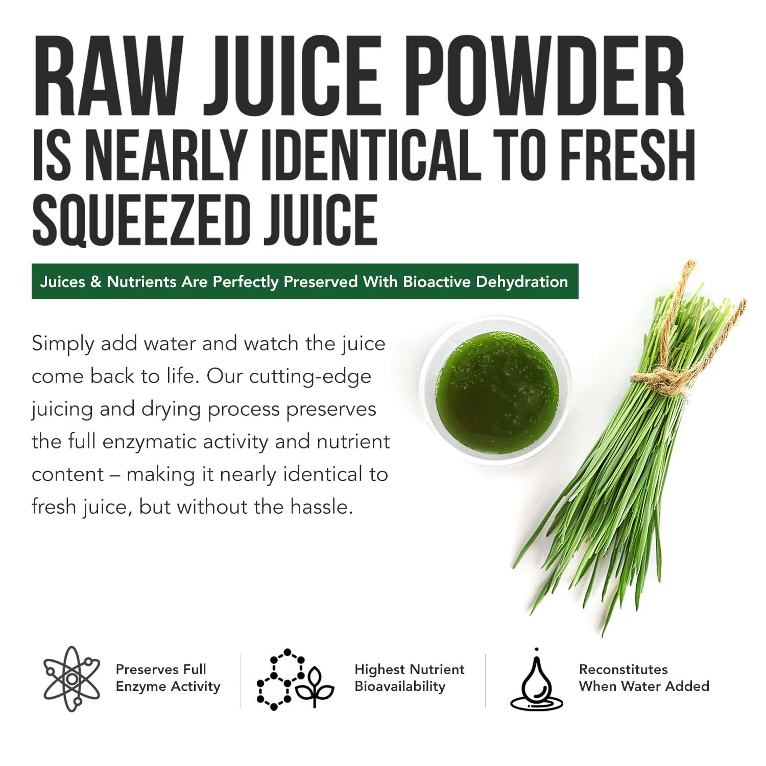 Triquetra Health Barley Grass Juice Powder 150g side view