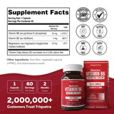 Triquetra Health BioActive B6 25mg supplement capsules on a wooden table