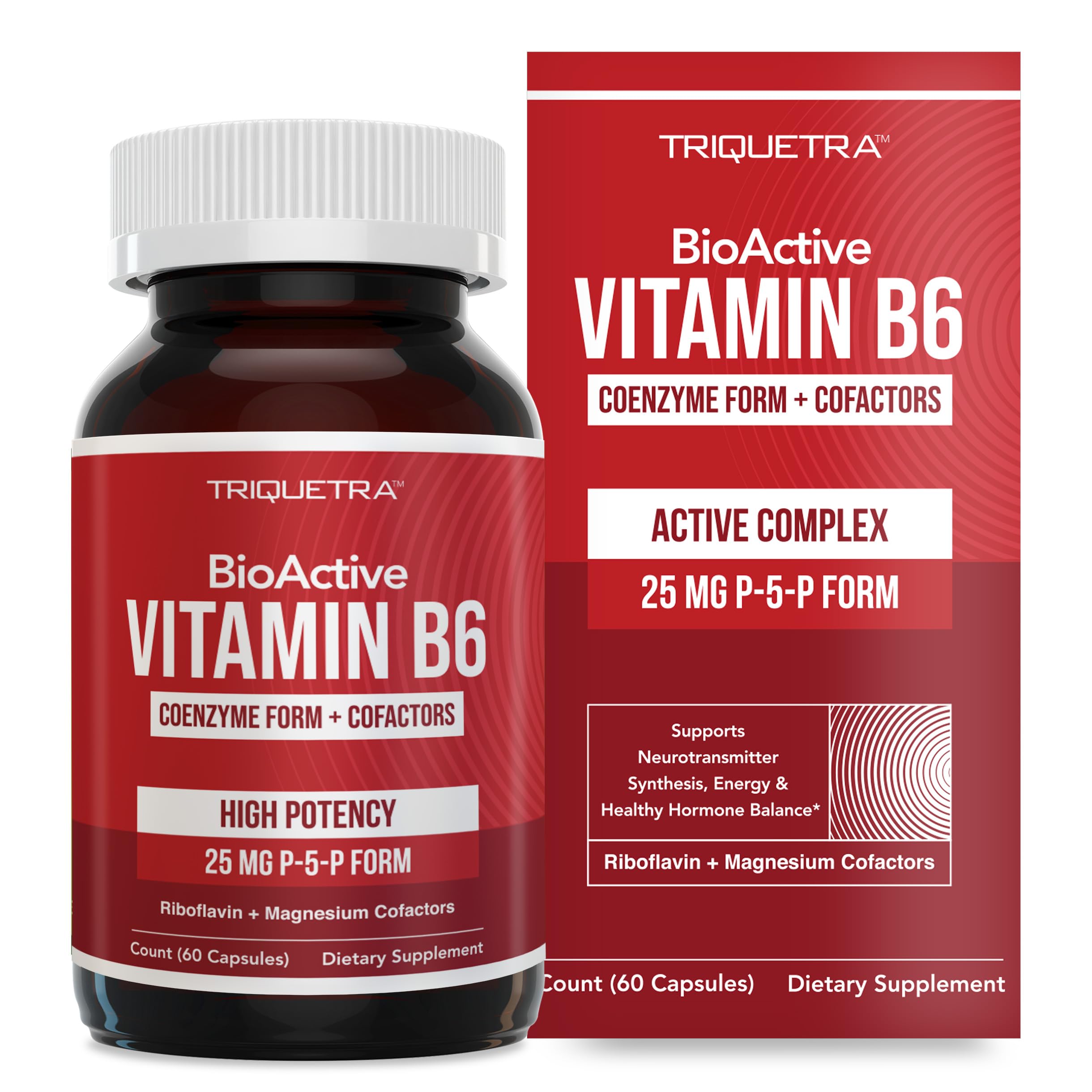 Triquetra Health BioActive B6 25mg supplement front view