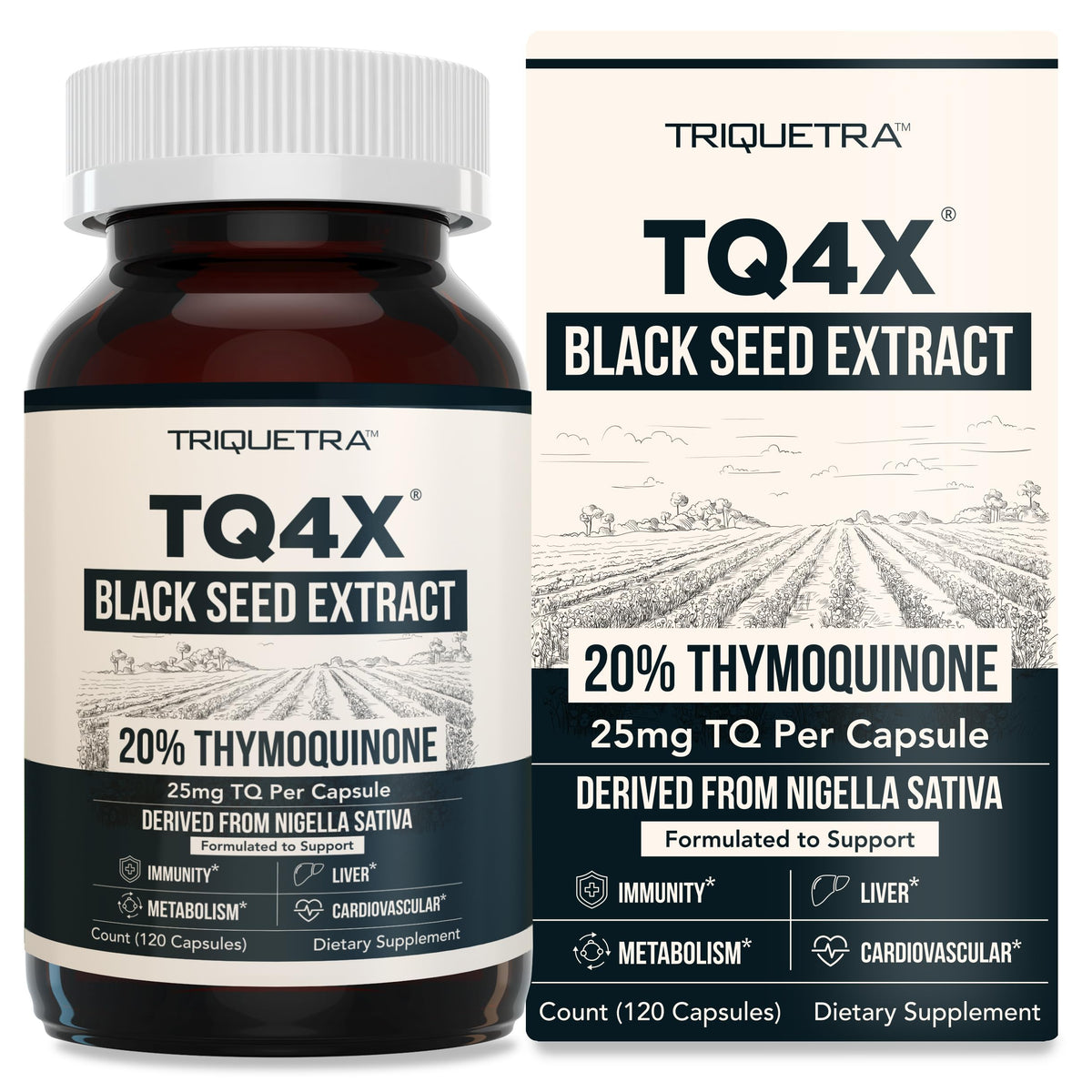 Triquetra Health Black Seed Oil Capsules 60 count bottle front view