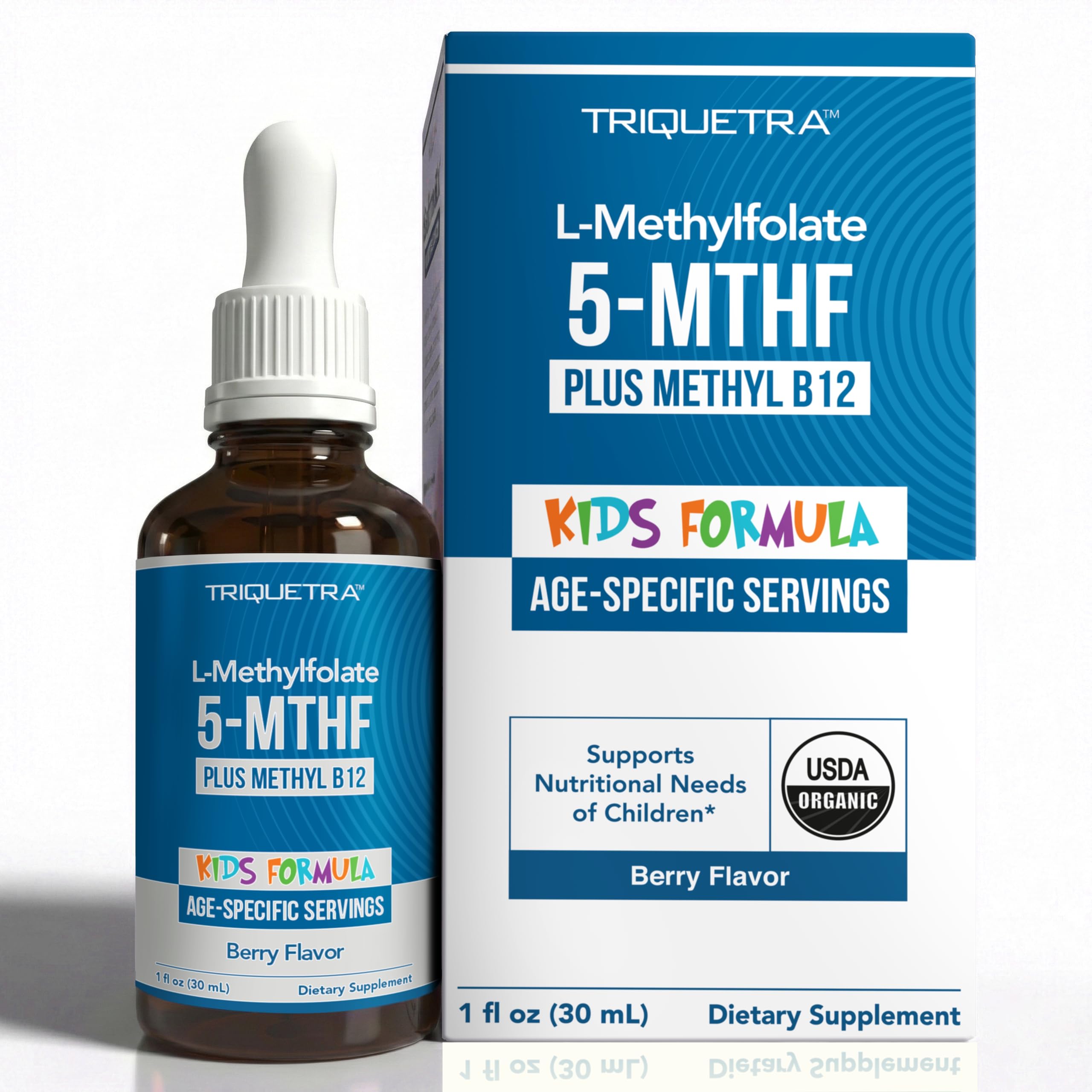 Triquetra Health Children's Methylfolate B12 Supplement packaging front view