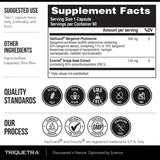 Triquetra Health Citrus Bergamot & Grape Seed Extract 200g with a measuring spoon