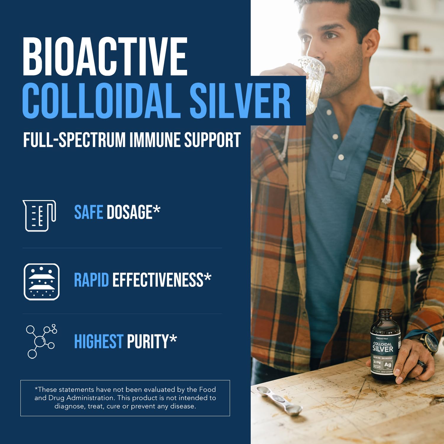 Triquetra Health Colloidal Silver 30 PPM label close-up