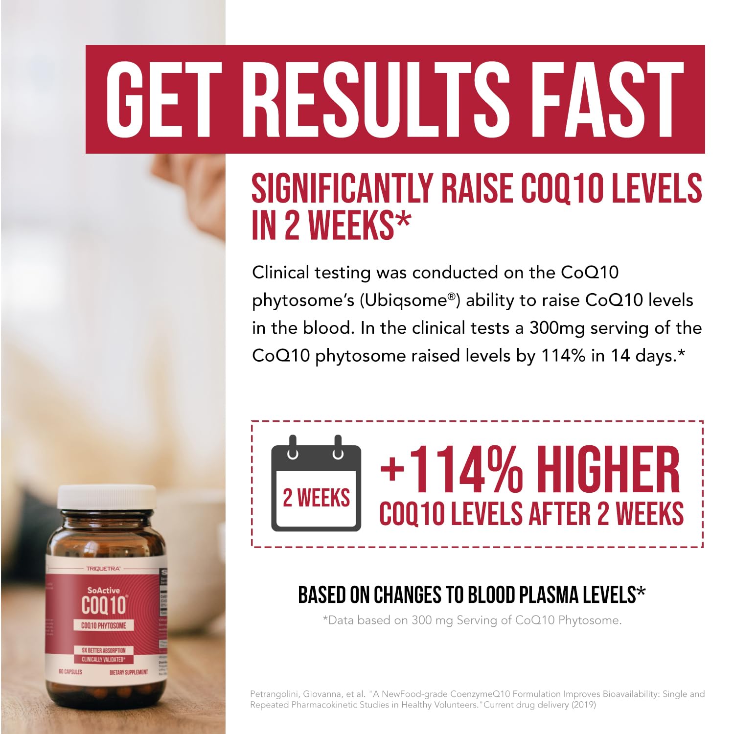 Triquetra Health CoQ10 Phytosome 100mg 60 Capsules in a health setting