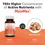 Triquetra Health Cordyceps Mushroom Capsules on a wooden table