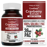 Triquetra Health CranEaze Cranberry Extract 36mg PAC capsules front view