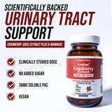 Triquetra Health CranEaze Cranberry Extract 36mg PAC capsules side view