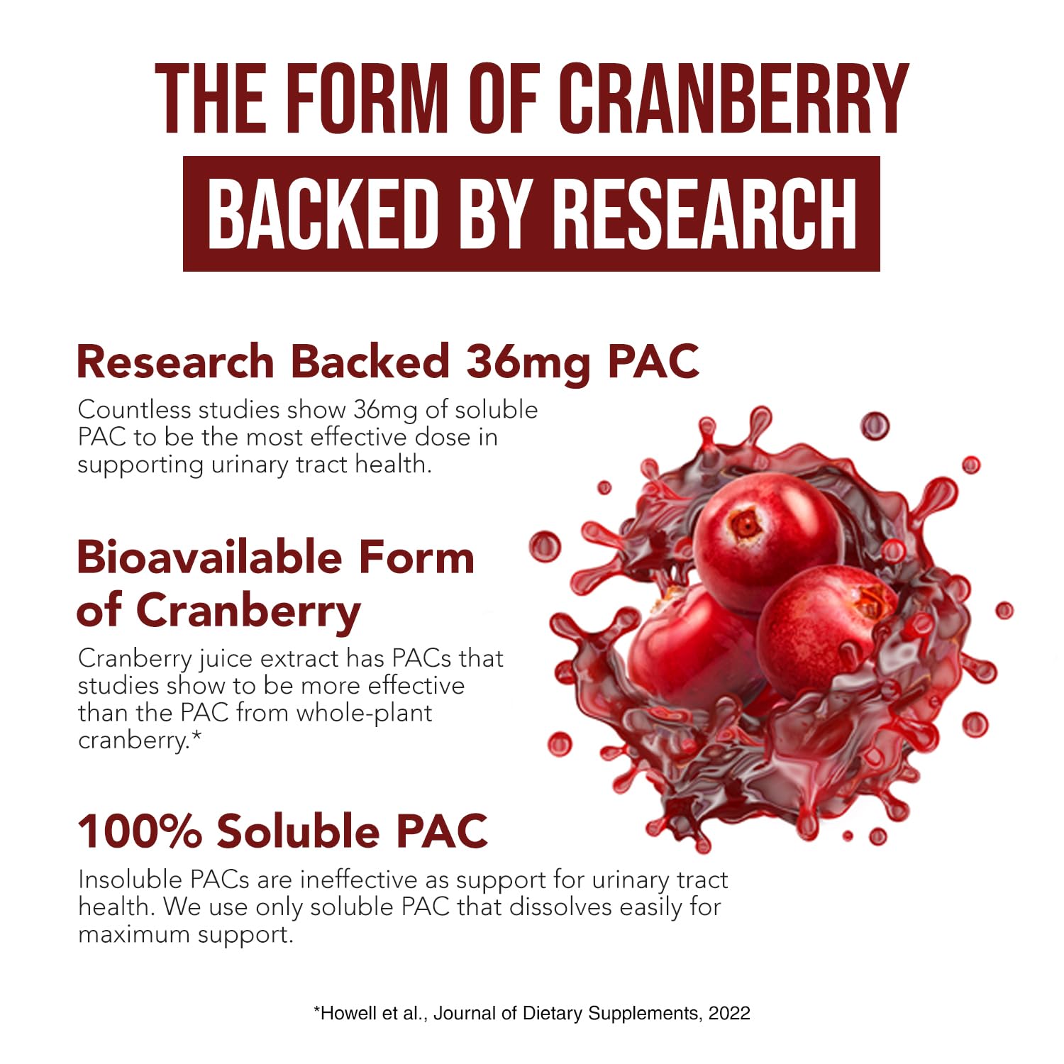 Triquetra Health CranEaze Cranberry Extract 36mg PAC capsules with packaging