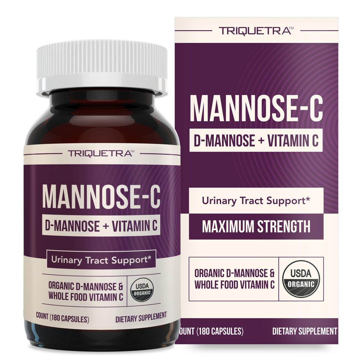 Triquetra Health D-Mannose 1500mg supplement front view