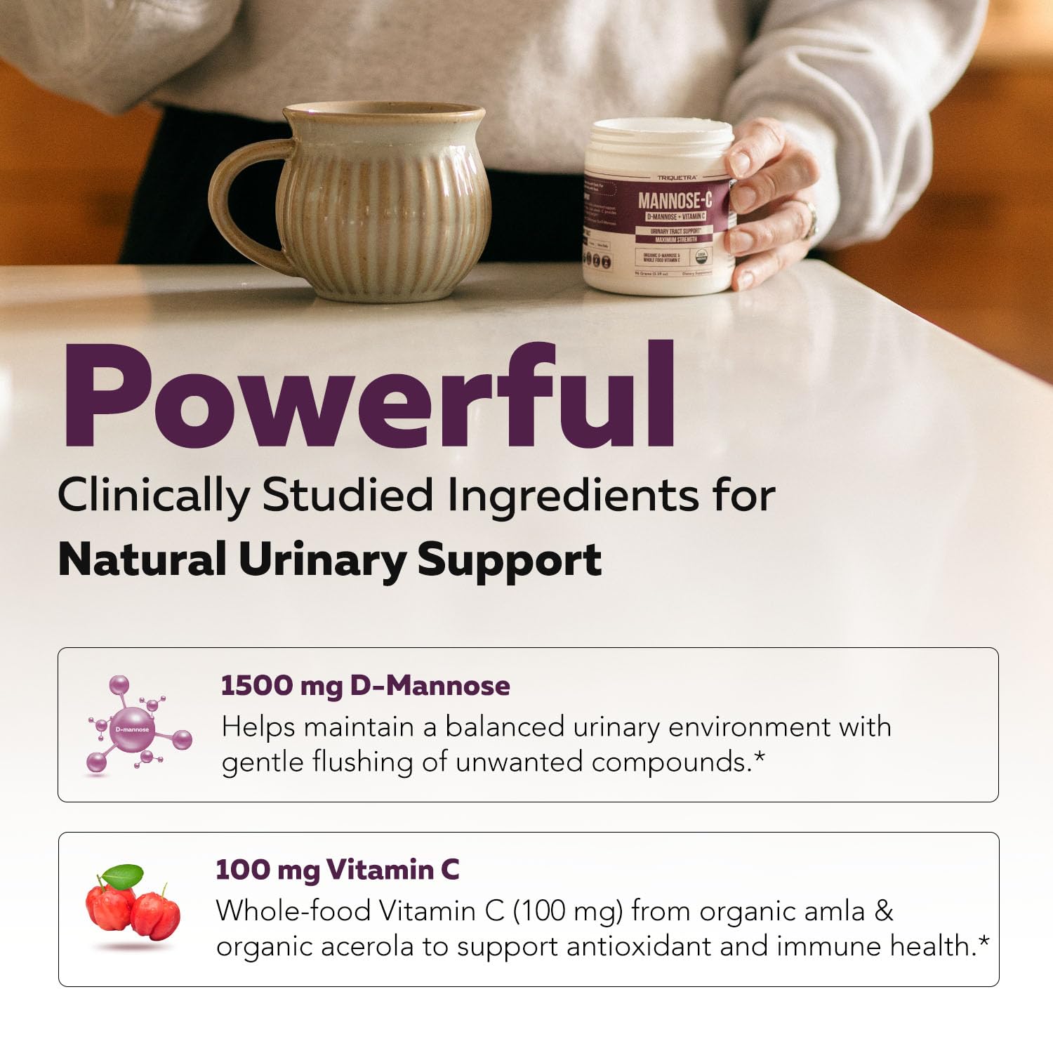 Triquetra Health D-Mannose 1500mg supplement ingredients list