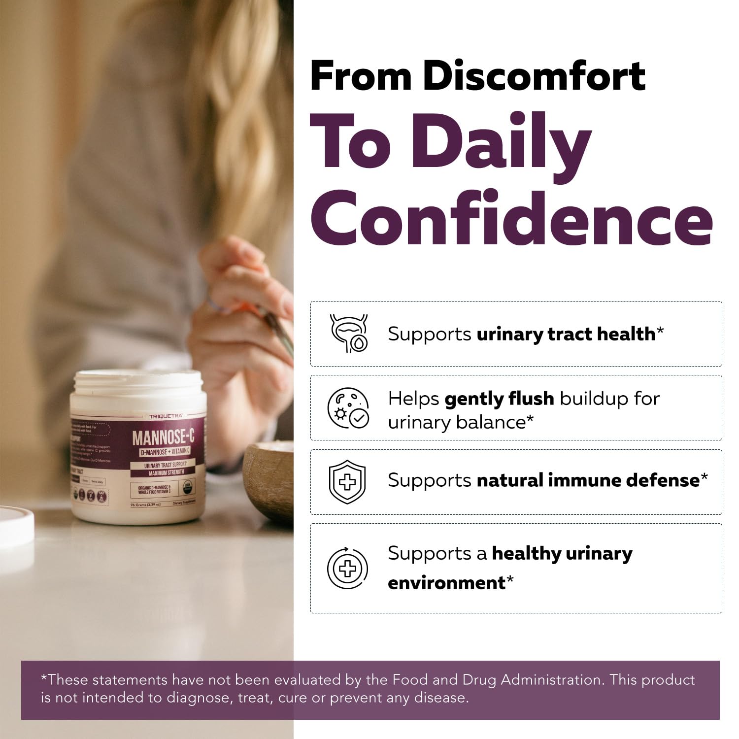 Triquetra Health D-Mannose 1500mg supplement packaging