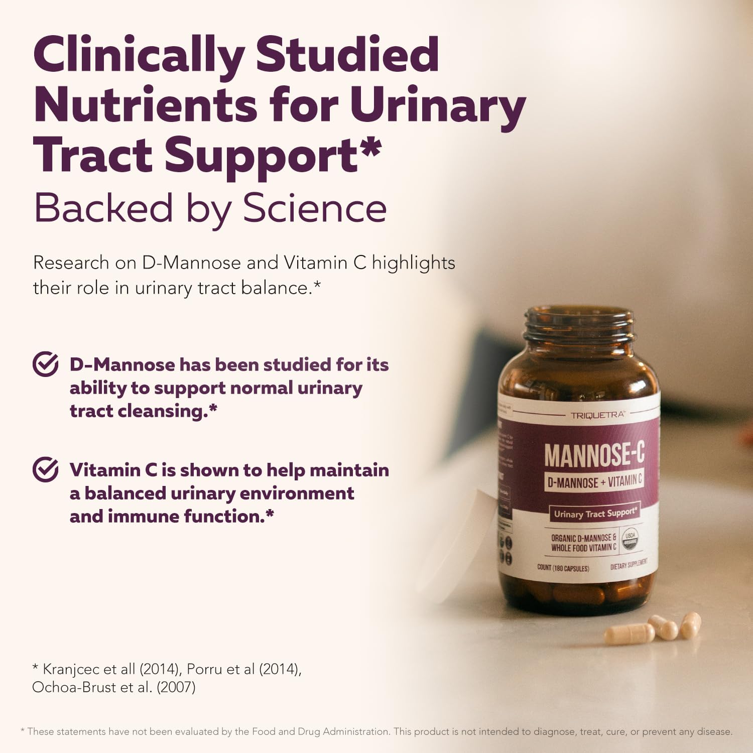 Triquetra Health D-Mannose supplement with Vitamin C
