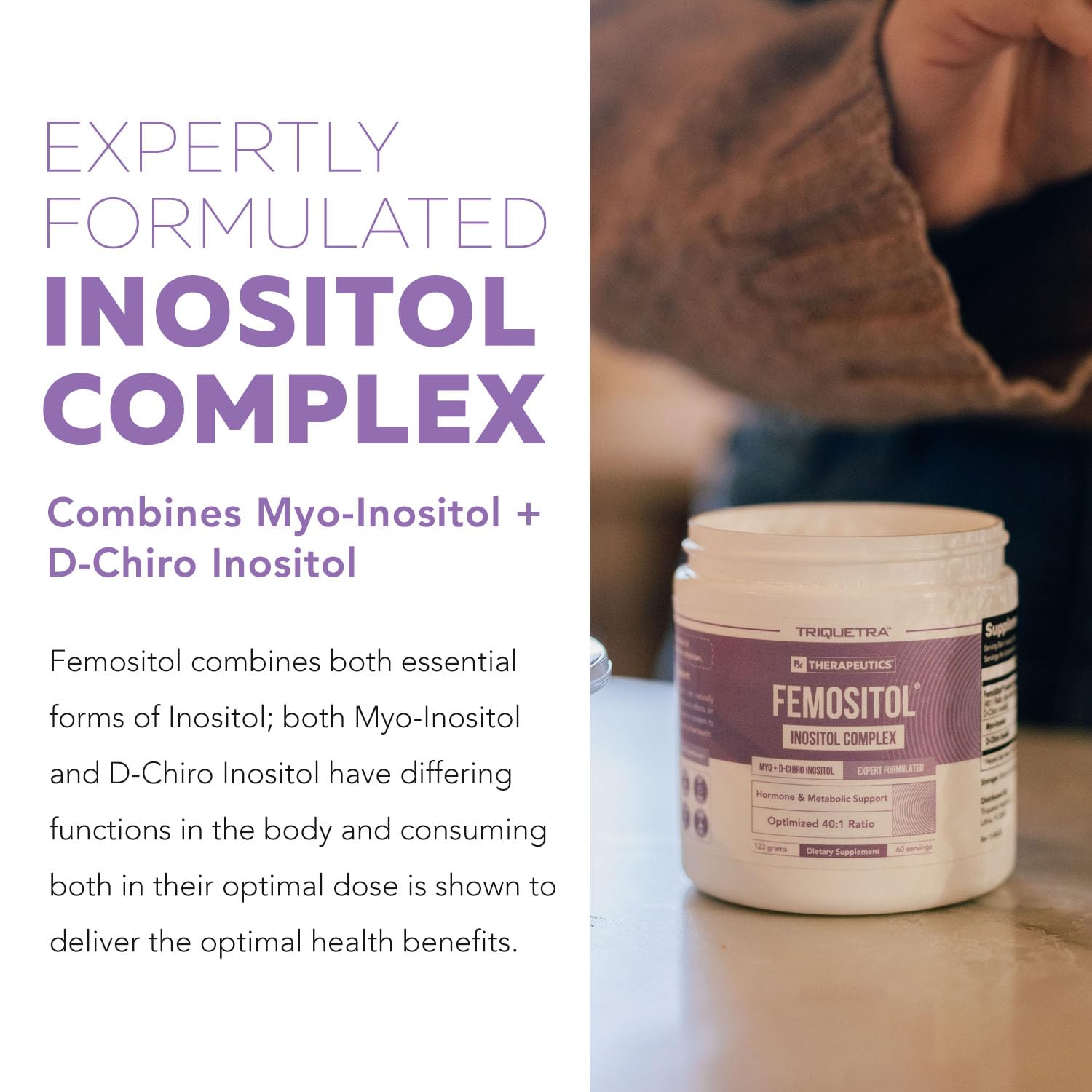 Triquetra Health FemoSitol 40:1 Inositol Supplement packaging