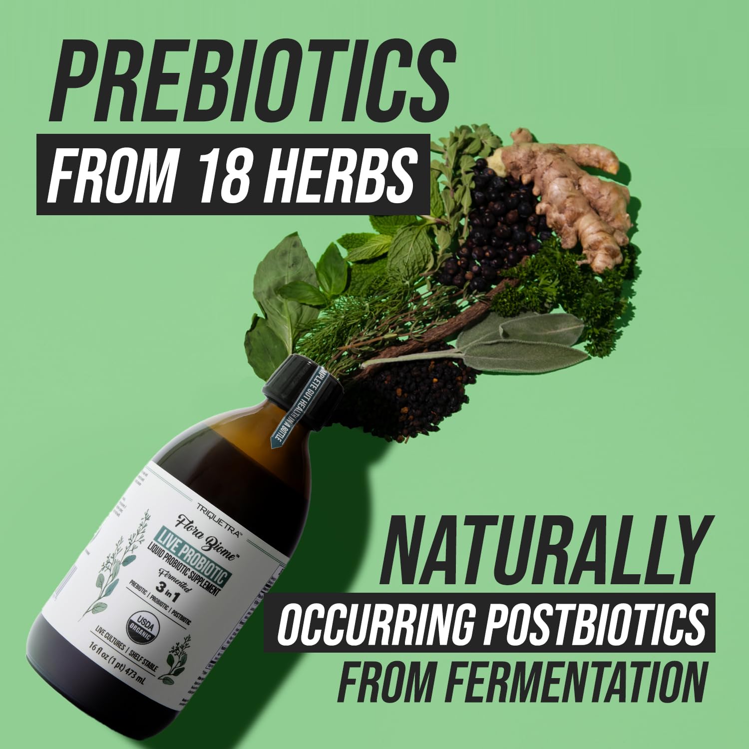 Triquetra Health Flora Biome Organic Probiotic lifestyle setting