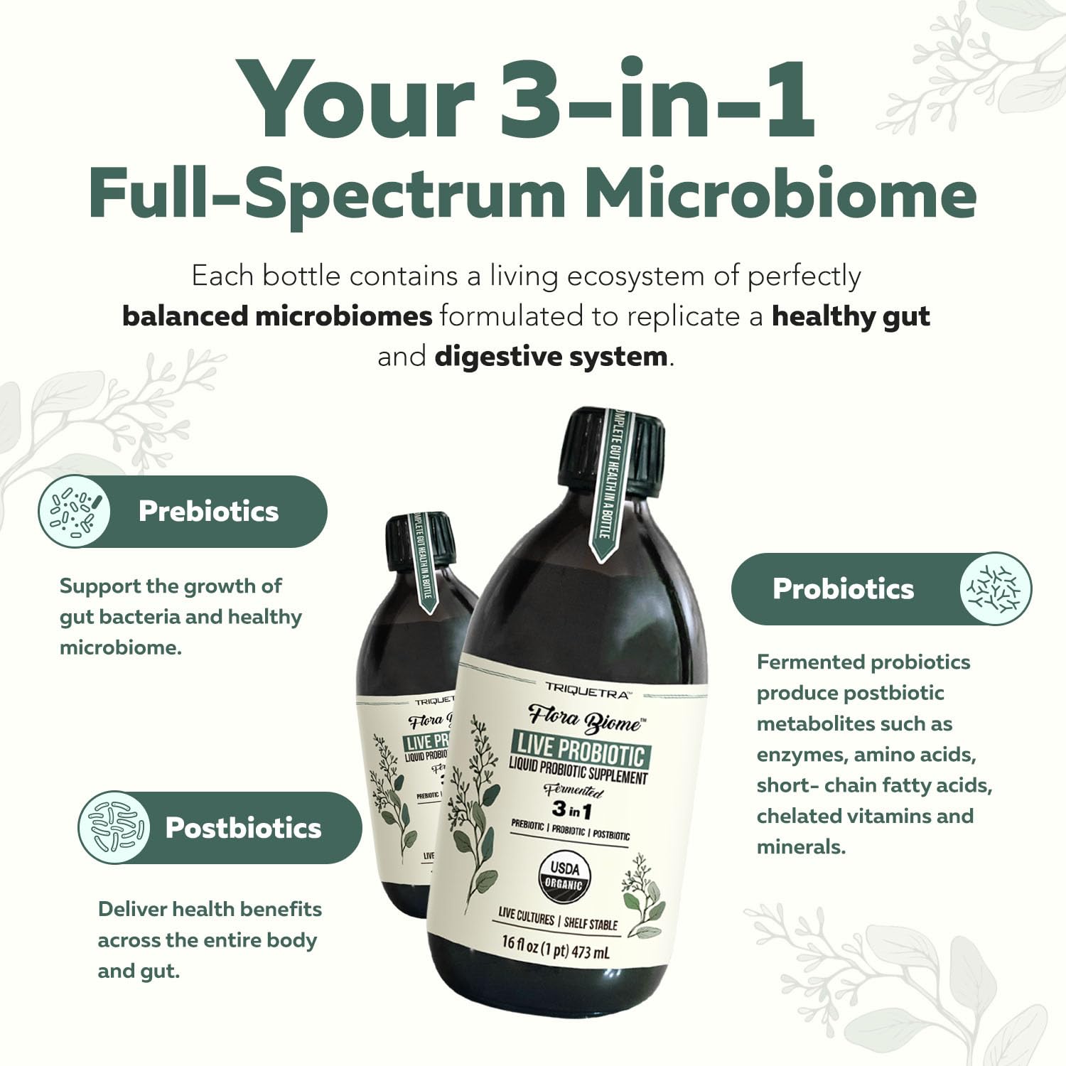 Triquetra Health Flora Biome Organic Probiotic nutrition facts