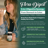 Triquetra Health Flora daily Multi-Enzymes 90 Capsules side view