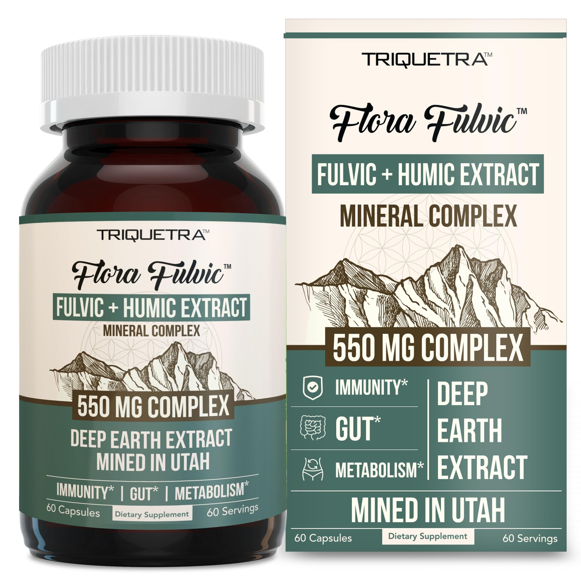 Triquetra Health Flora Fulvic Trace Mineral Complex front view