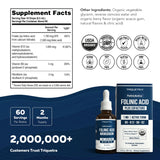 Triquetra Health Folinic Acid Liquid Drops in a glass of water