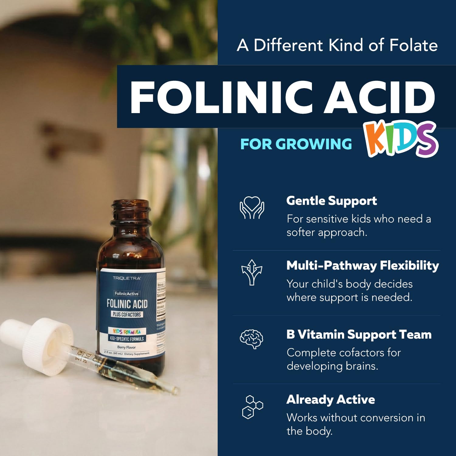 Triquetra Health FolinicActive Kids Liquid Drops 141g with dropper